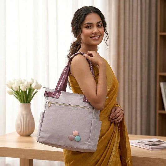 Versatile Vertical Tote Bags (Purple)