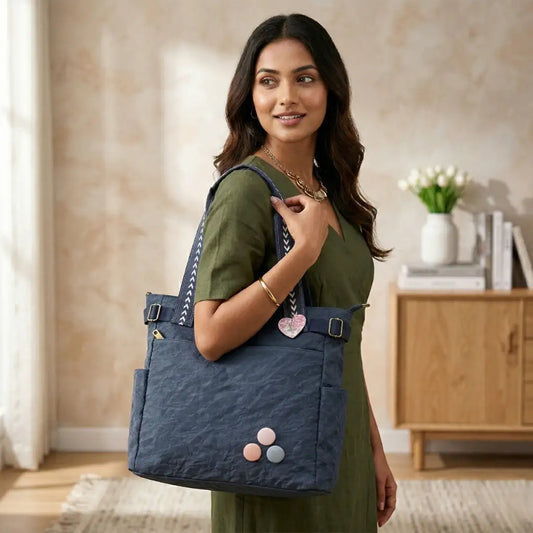 Versatile Vertical Tote Bags (Blue)