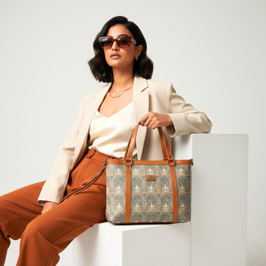 Printed Canvas Handbag