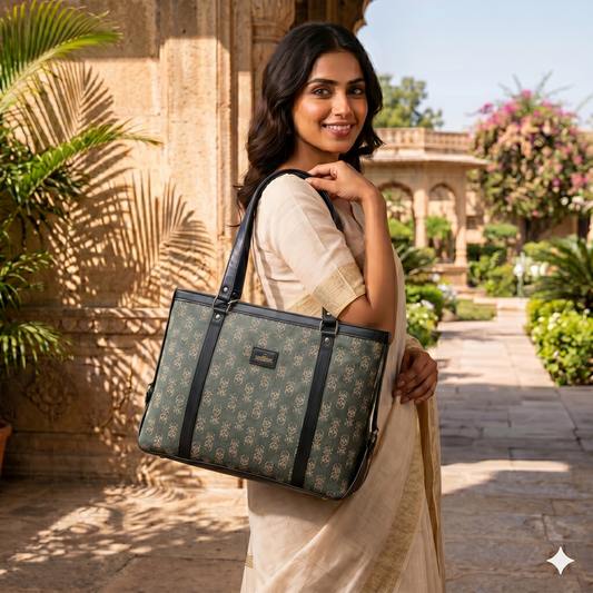 Sleek Laptop Canvas Tote Handbags (Black)