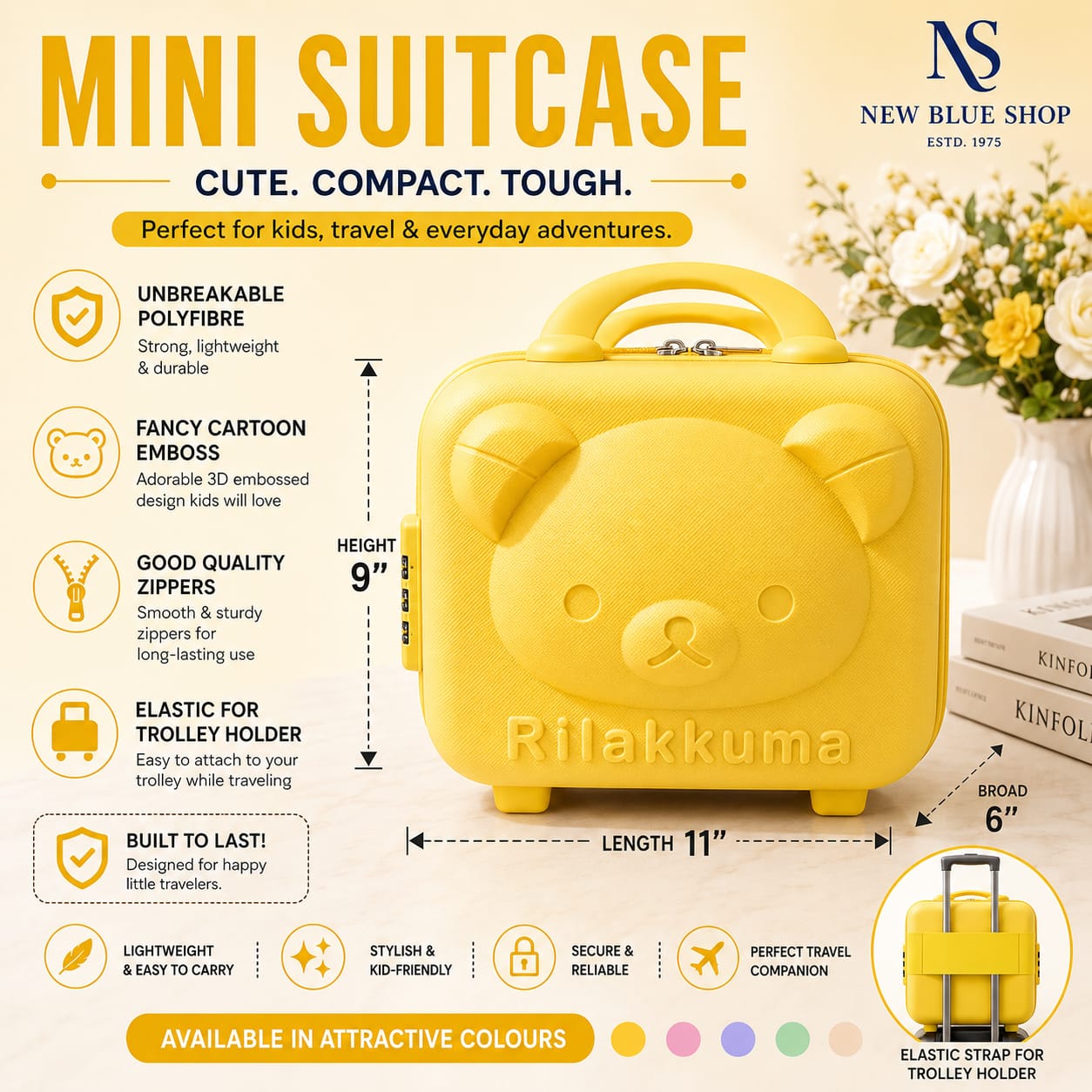 Panda Mini Suitcase (Yellow)