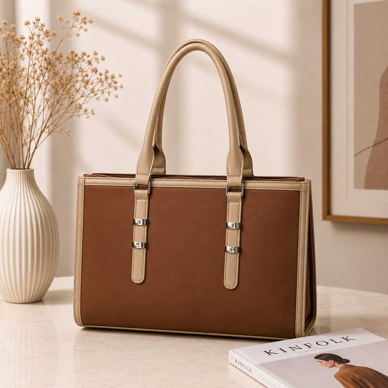 Two Tone Combination Totes