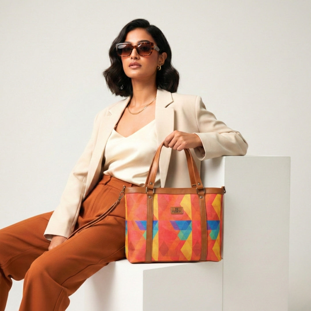 Printed Canvas Handbag