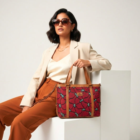 Printed Canvas Handbag