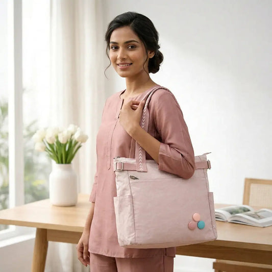 Versatile Vertical Tote Bags (Peach)