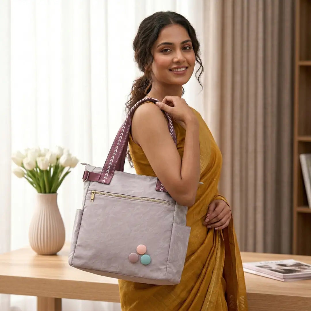 Versatile Vertical Tote Bags (Purple)