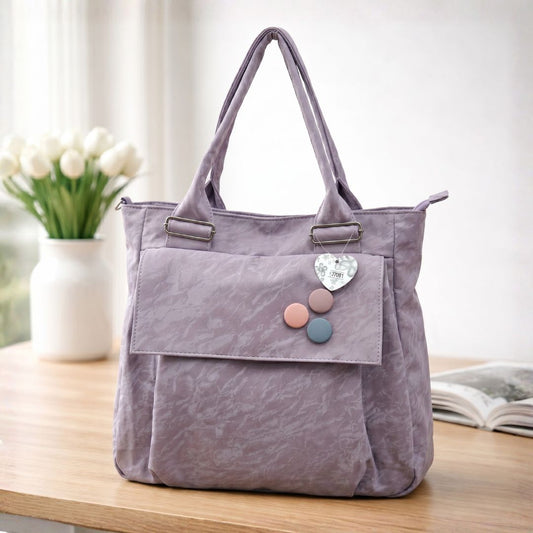 Versatile Round Base Tote Bags (Purple)