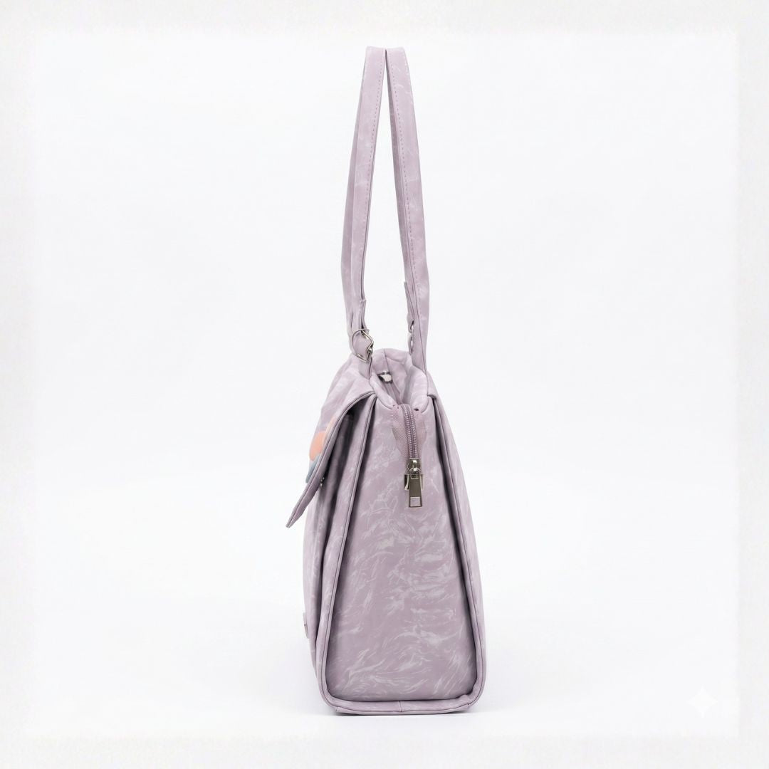 Versatile Round Base Tote Bags (Purple)