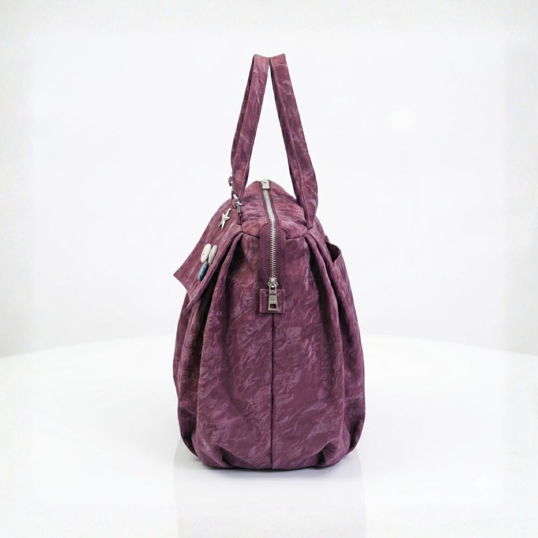 Versatile Round Base Tote Bags (Maroon)
