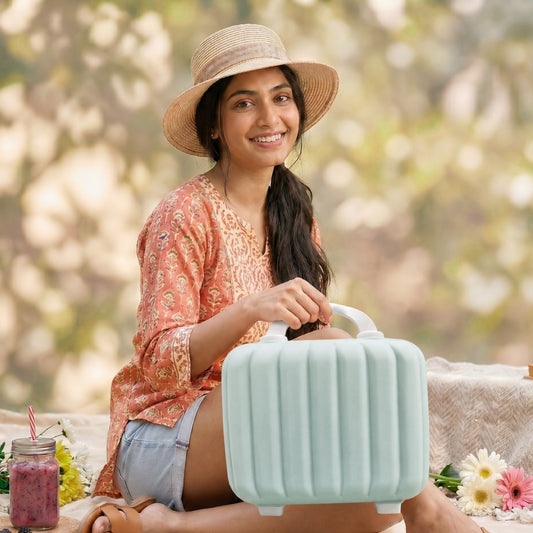 Square Mini Suitcase (Pista Green)