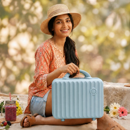 Square Mini Suitcase (Blue)