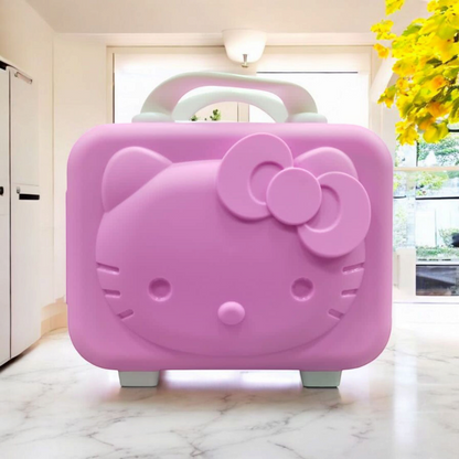 Kitty Mini Suitcase - Pink & White Combination