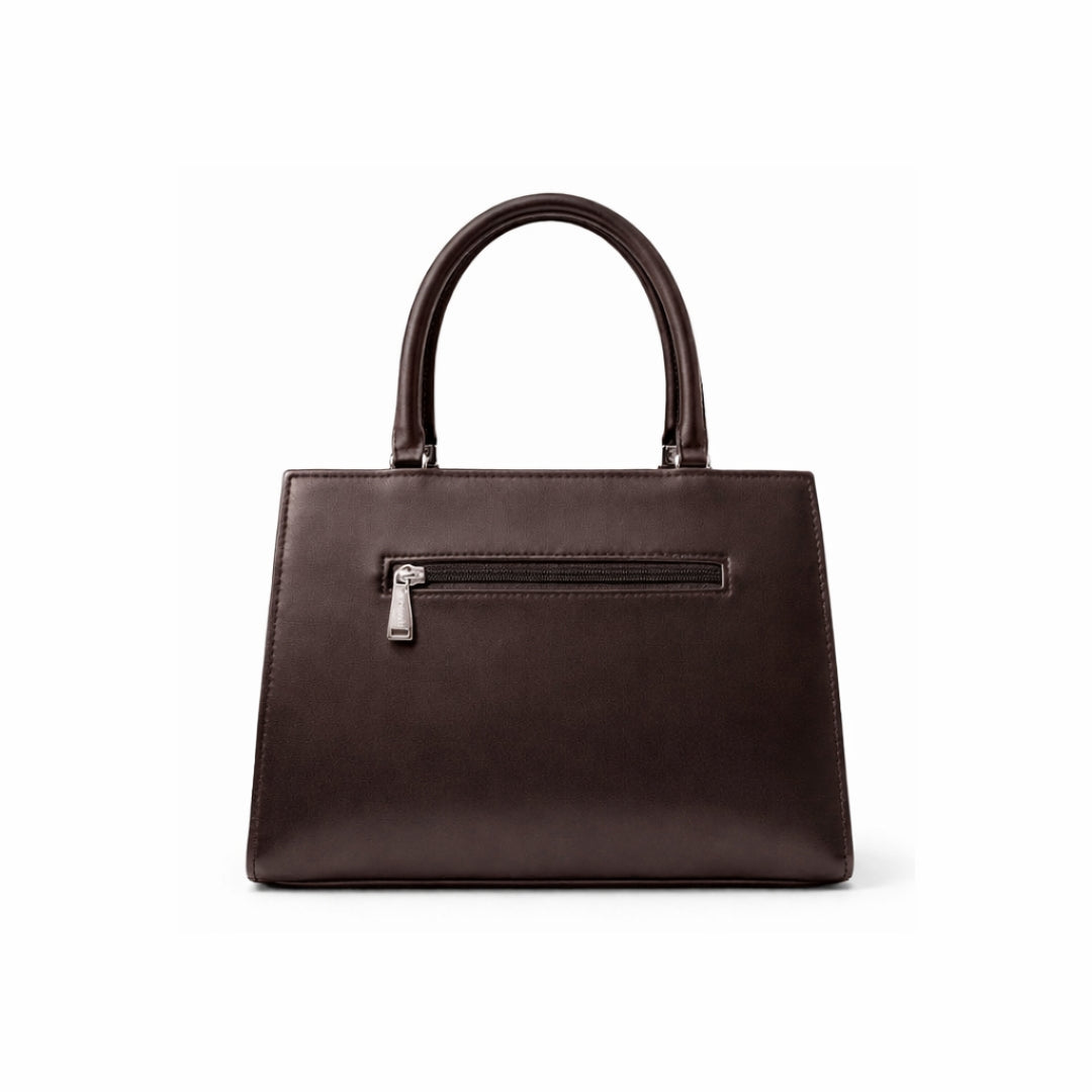 Floral Printed Handbag - Detachable Sling