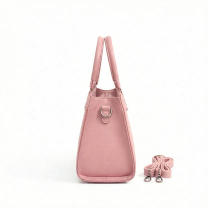 Floral Printed Handbag - Detachable Sling