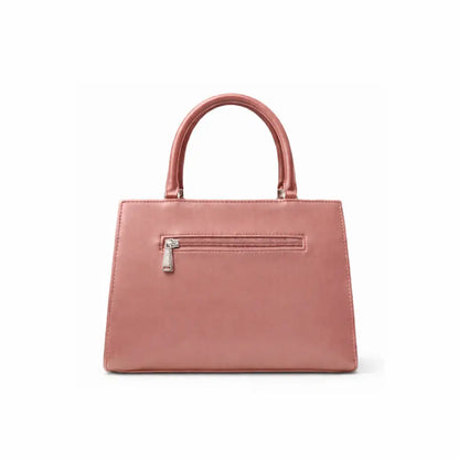 Floral Printed Handbag - Detachable Sling (Pink)
