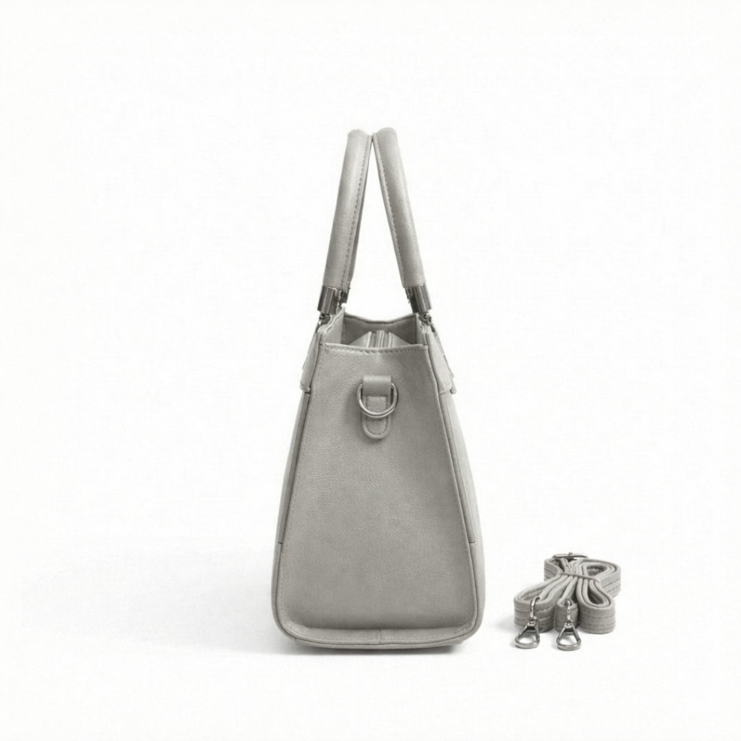 Floral Printed Handbag - Detachable Sling