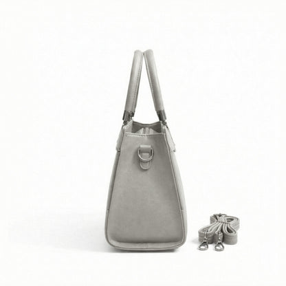 Floral Printed Handbag - Detachable Sling