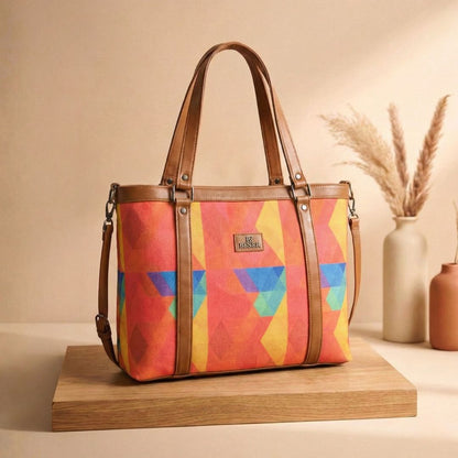 Printed Canvas Handbag