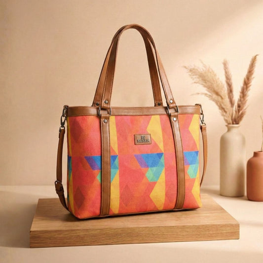 Printed Canvas Handbag