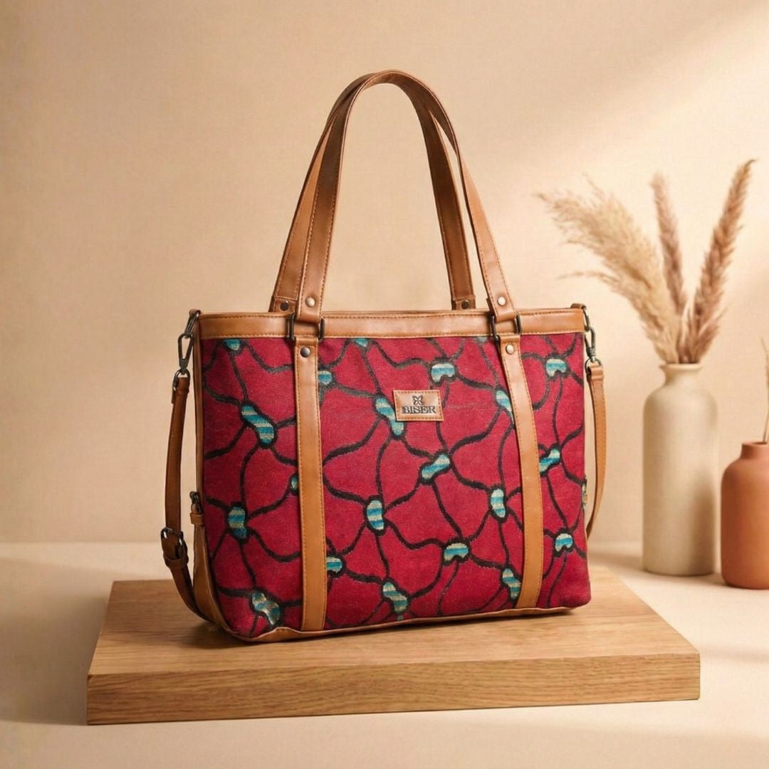 Printed Canvas Handbag