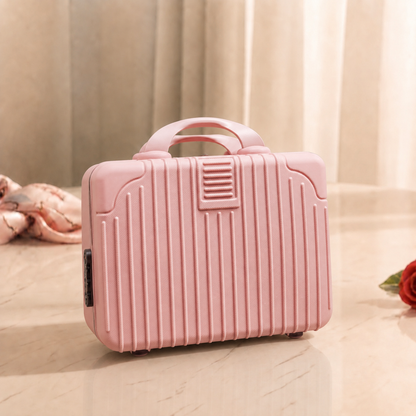 Stripes Mini Suitcase (Dark Pink)