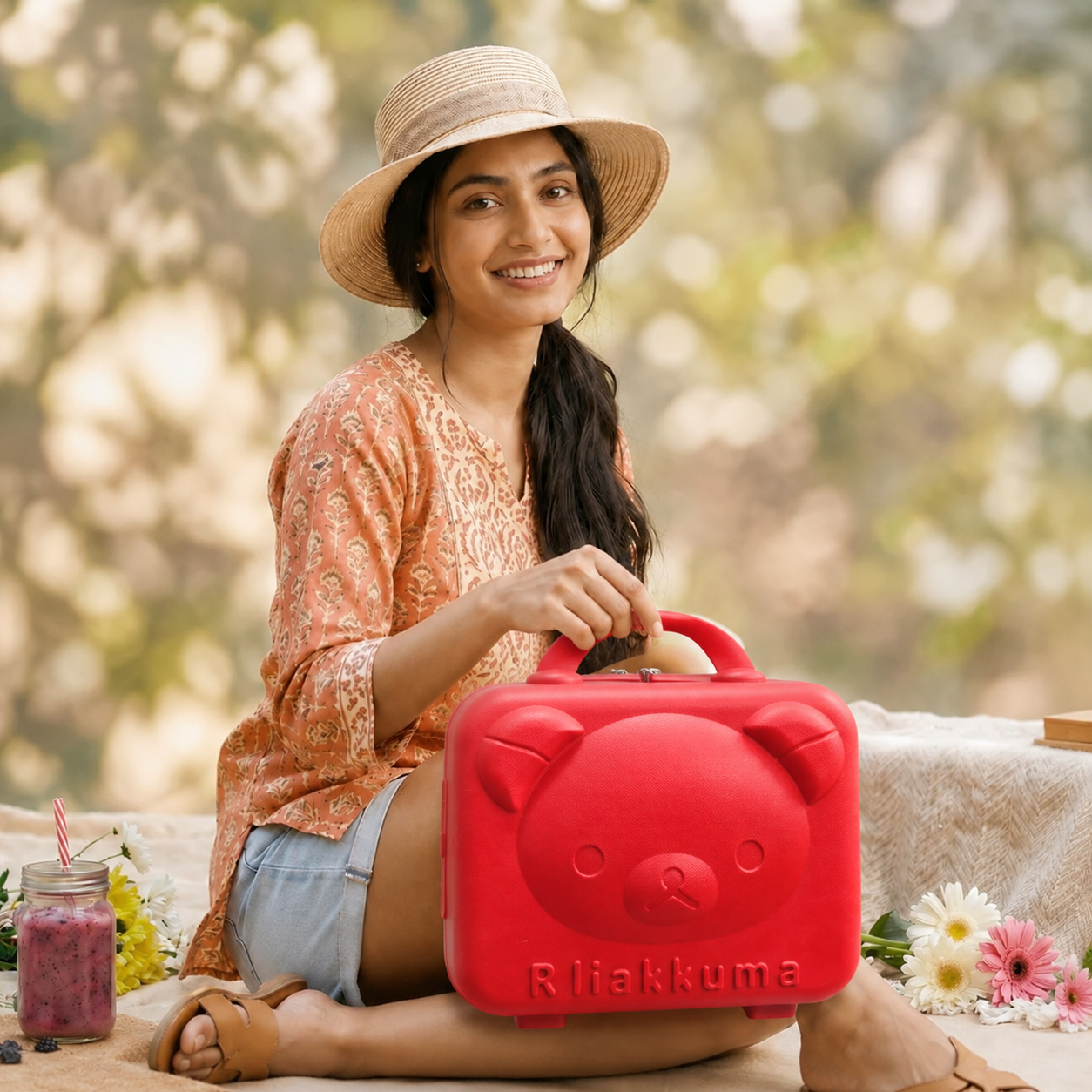 Panda Mini Suitcase (Red)