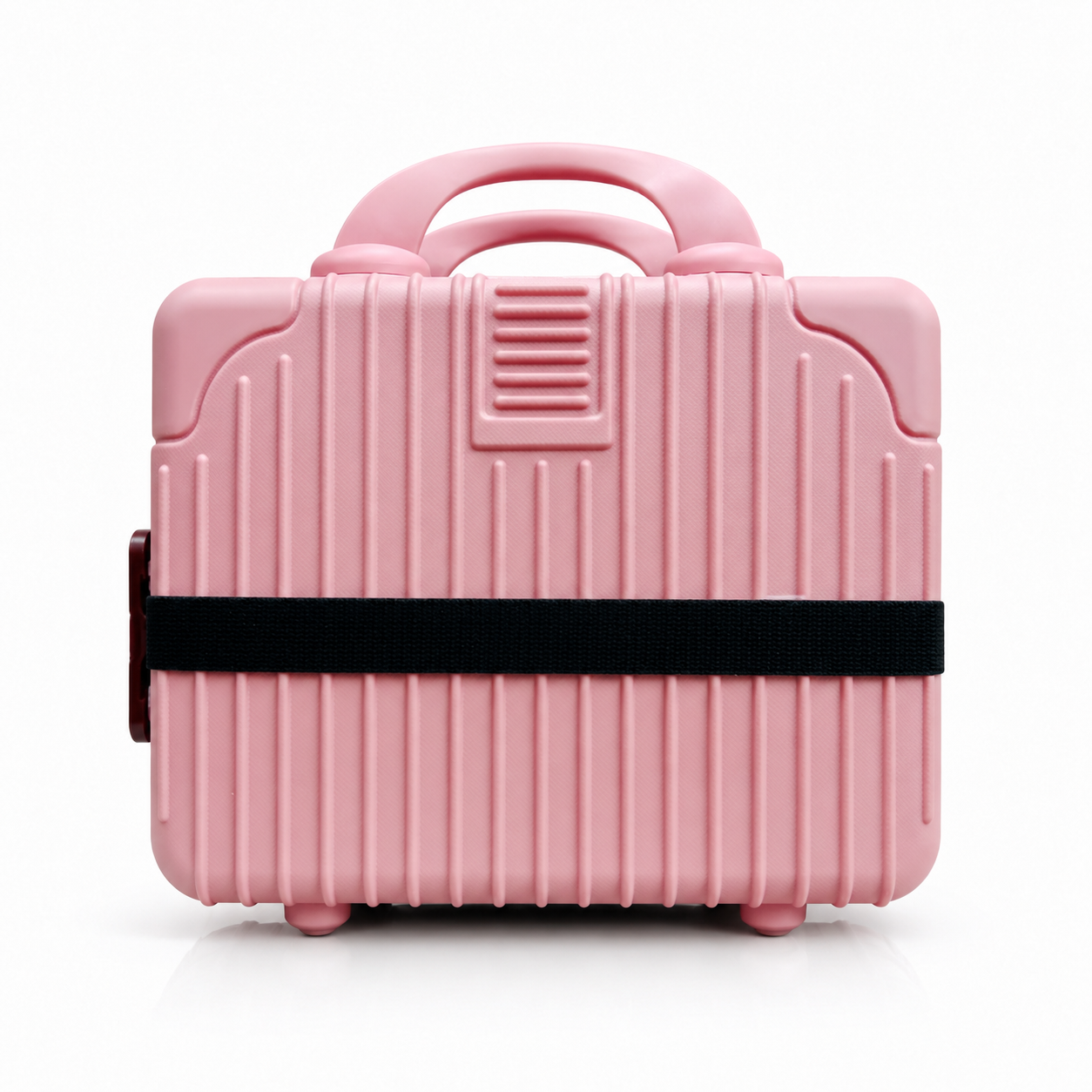 Stripes Mini Suitcase (Dark Pink)