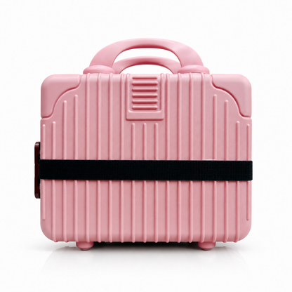 Stripes Mini Suitcase (Dark Pink)
