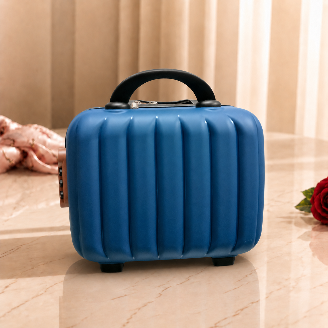 Stripes Mini Suitcase - (Blue & Black)