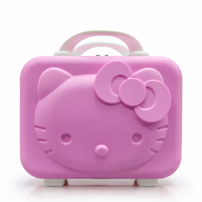 Kitty Mini Suitcase - Pink & White Combination