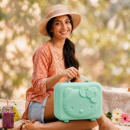 Kitty Mini Suitcase (Mint Green)
