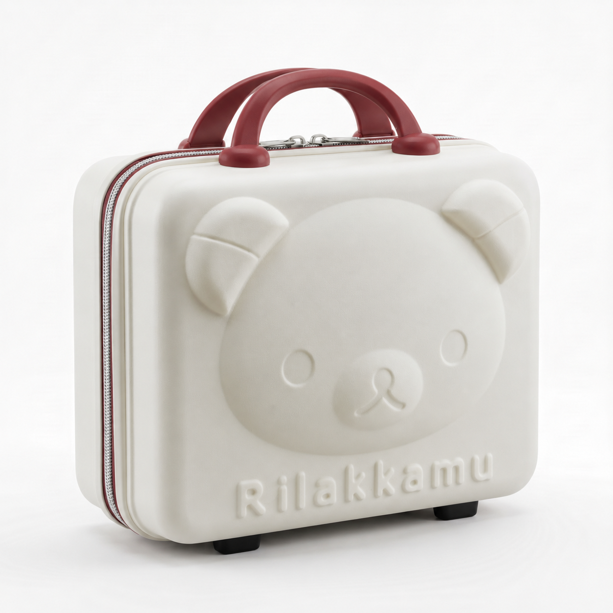 Kitty Mini Suitcase - Creme & Brown Combination