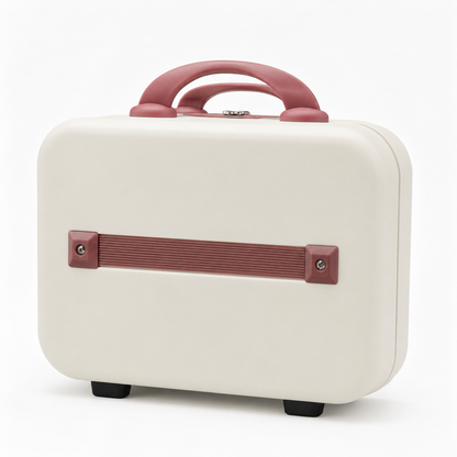 Kitty Mini Suitcase - Creme & Brown Combination