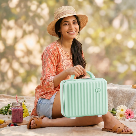 Square Mini Suitcase (Mint Green)