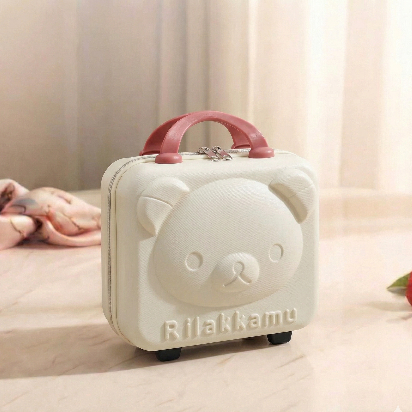 Panda Mini Suitcase - Creme & Brown Combination