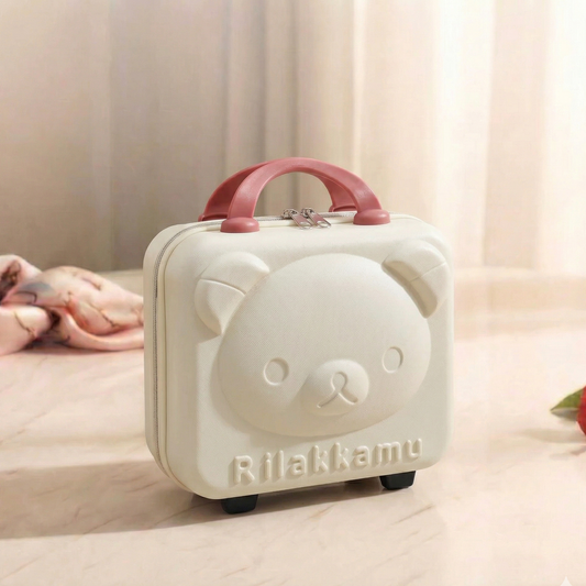 Panda Mini Suitcase - Creme & Brown Combination