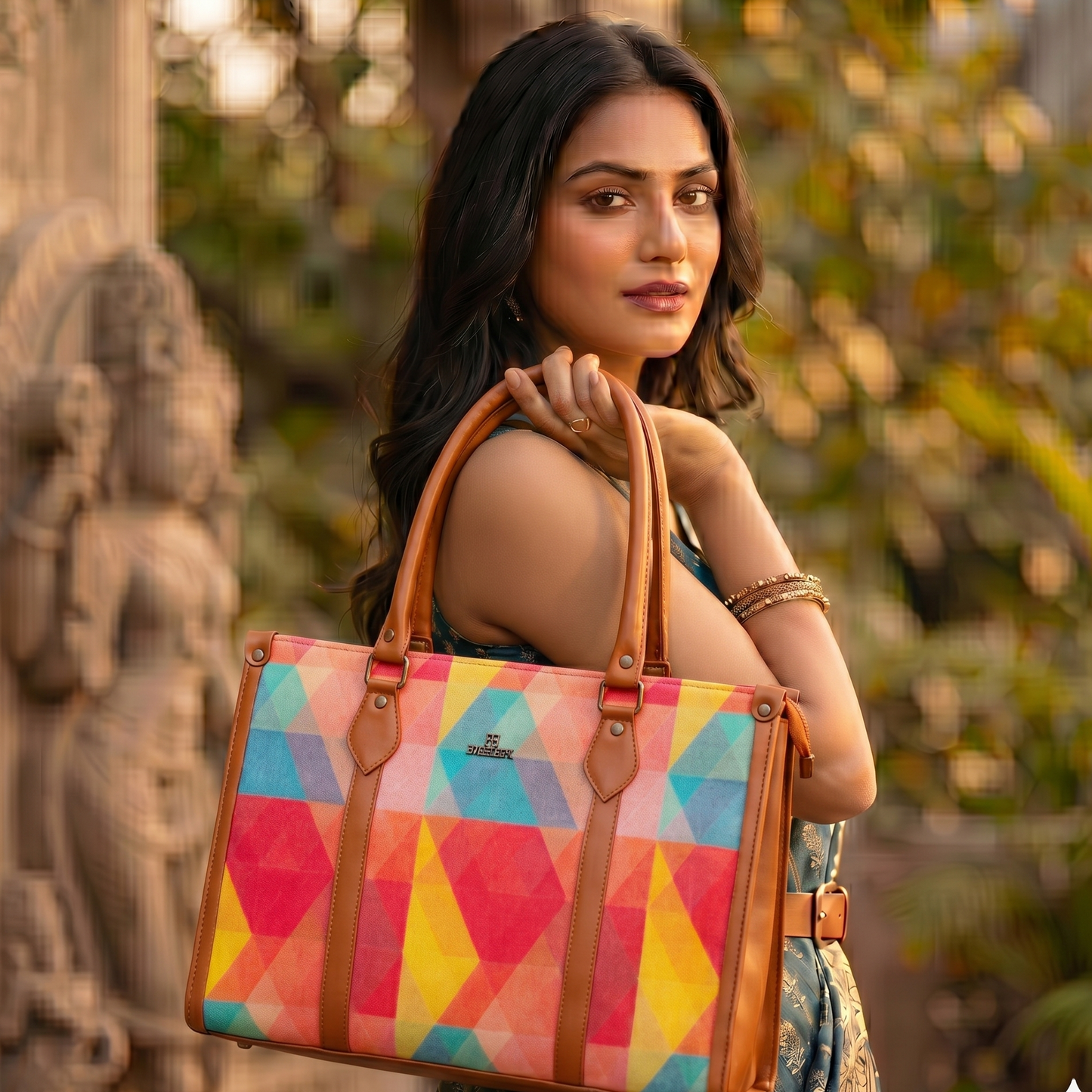 Printed Heritage Handbag (Mutlicolor)