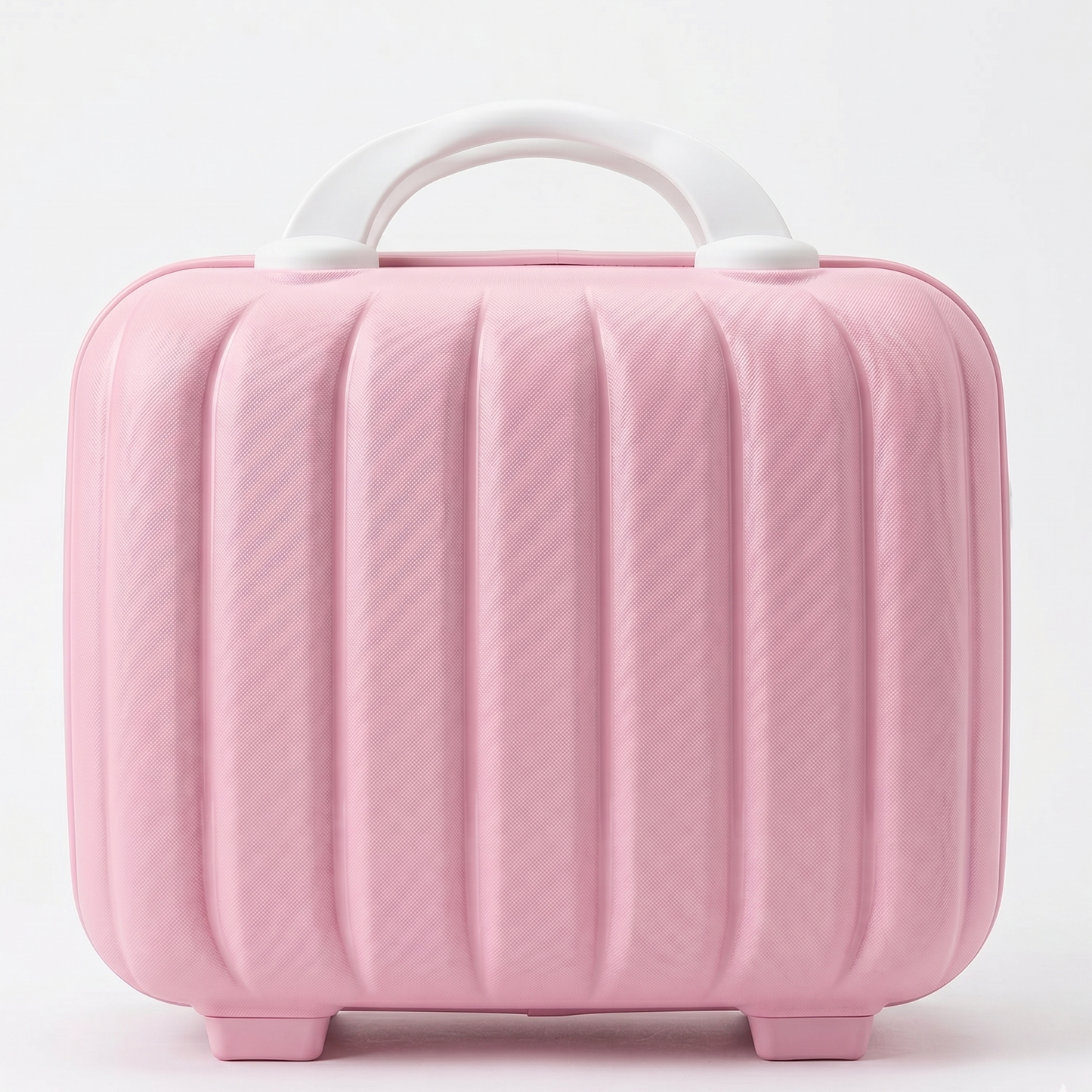 Stripes Mini Suitcase (Pink & White)