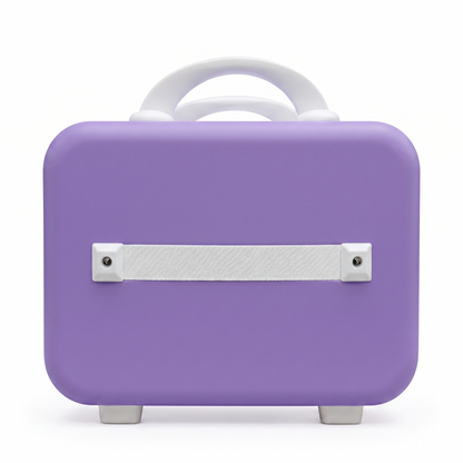 Kitty Mini Suitcase - Purple & White Combination