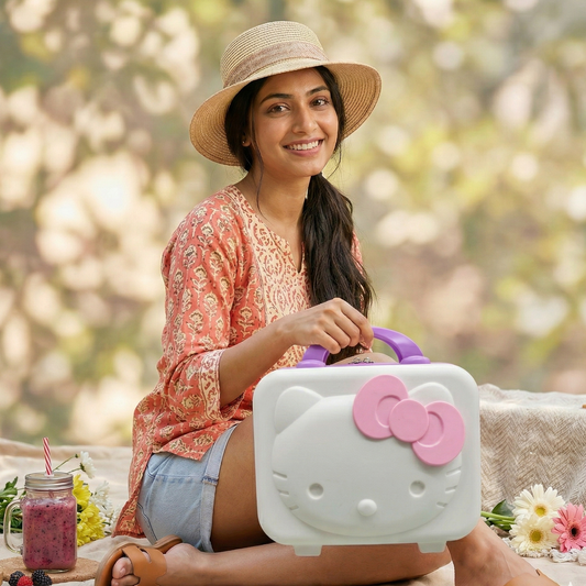 Panda Mini Suitcase - Pink & Creme Combination