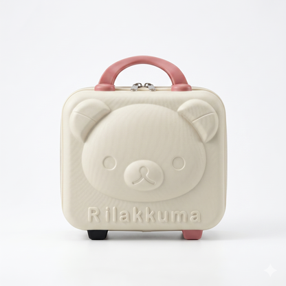 Panda Mini Suitcase - Creme & Brown Combination