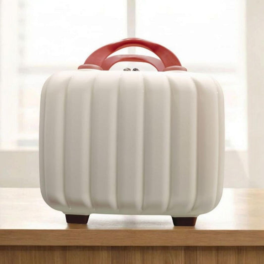 Stripes Mini Suitcase - Creme & Brown Combination