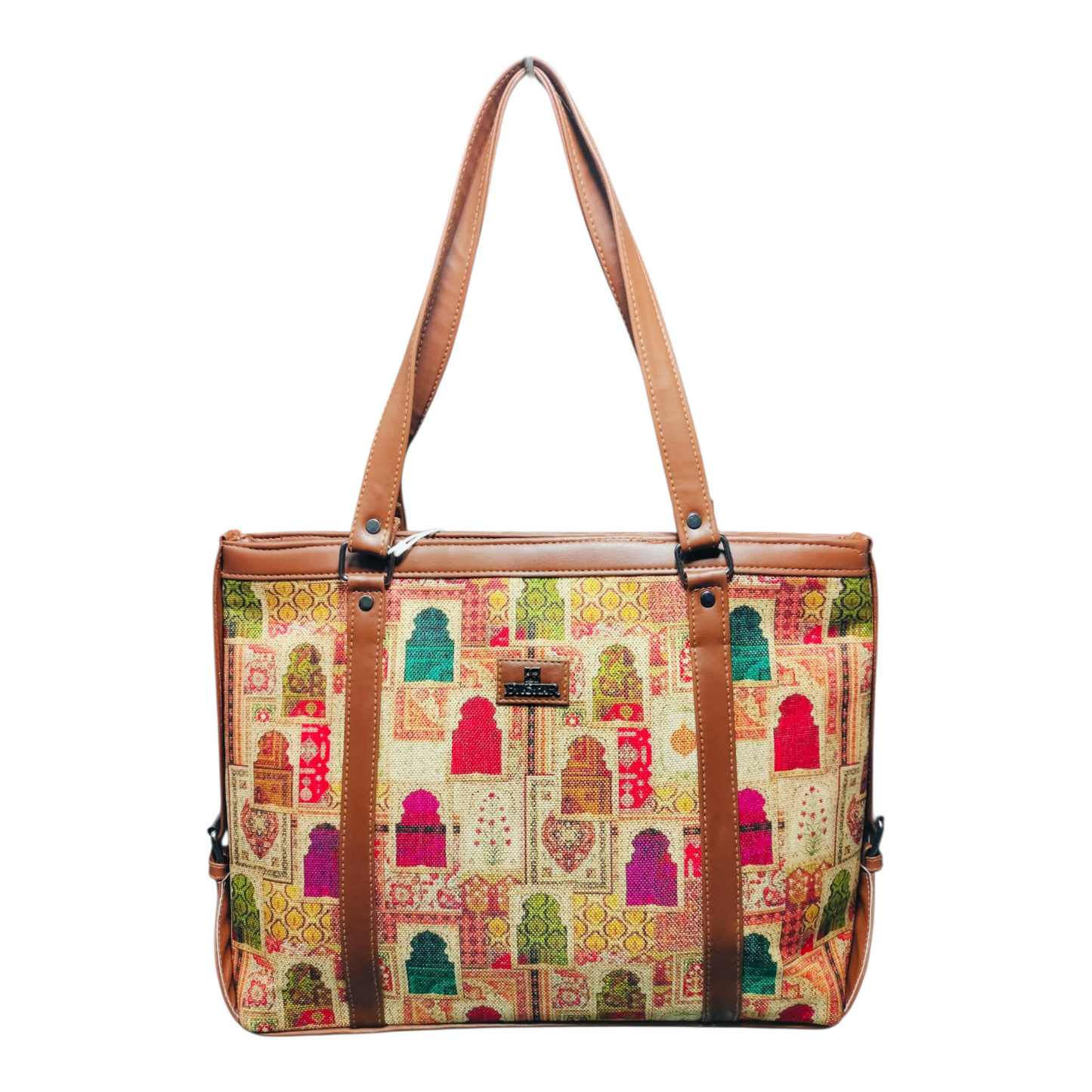Sleek Laptop Canvas Tote Handbags (Tan)