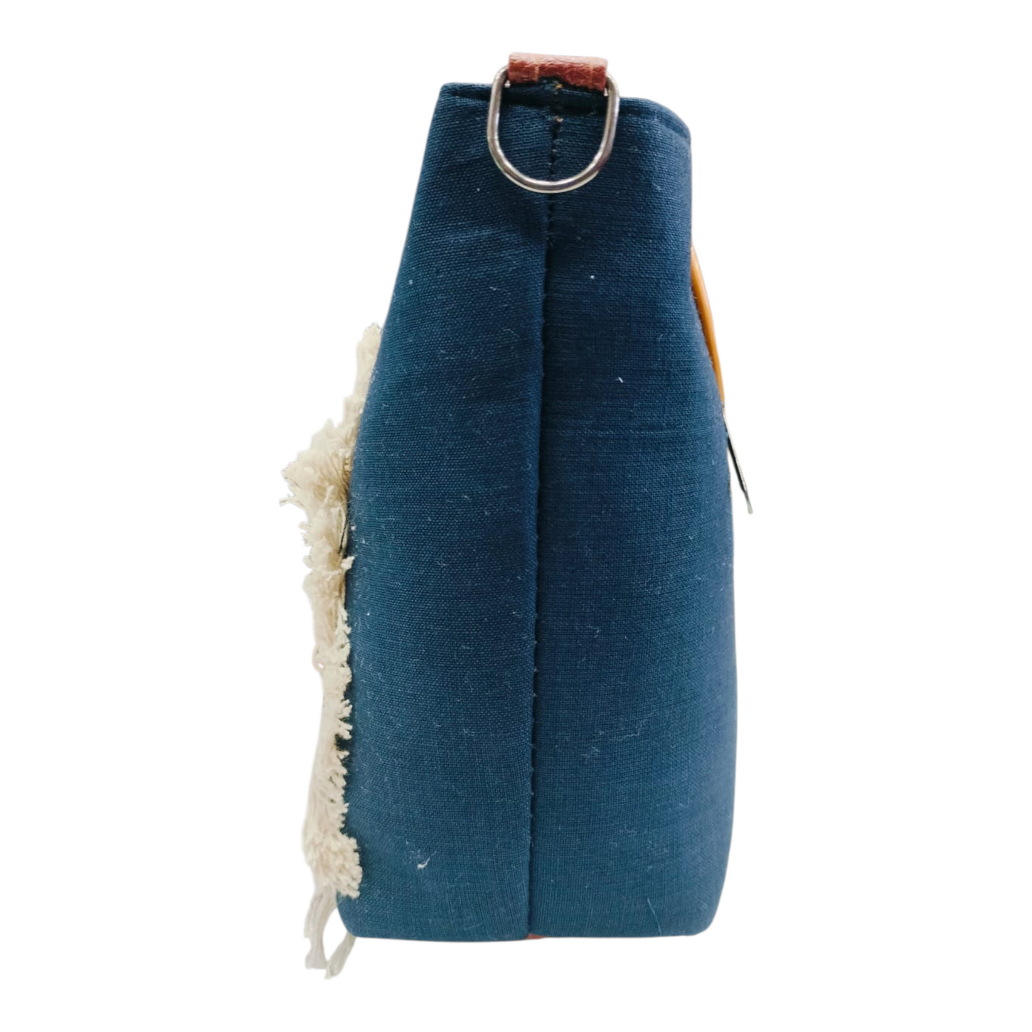 Cloth Handle Sling Bag (Blue)