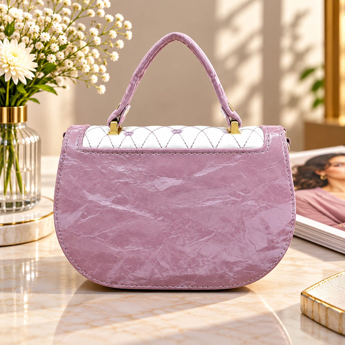Soft Feel Sling Bag (Pink)