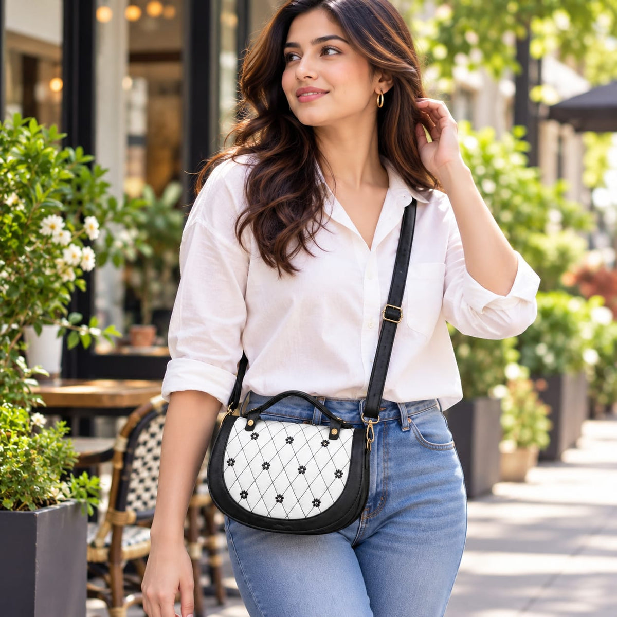 Soft Feel Sling Bag (Black)
