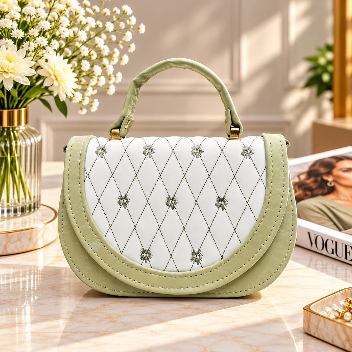 Soft Feel Sling Bag (Green)