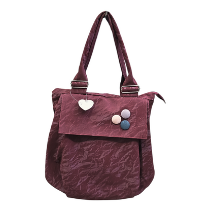 Versatile Round Base Tote Bags (Maroon)