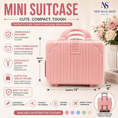 Stripes Mini Suitcase (Light Pink)