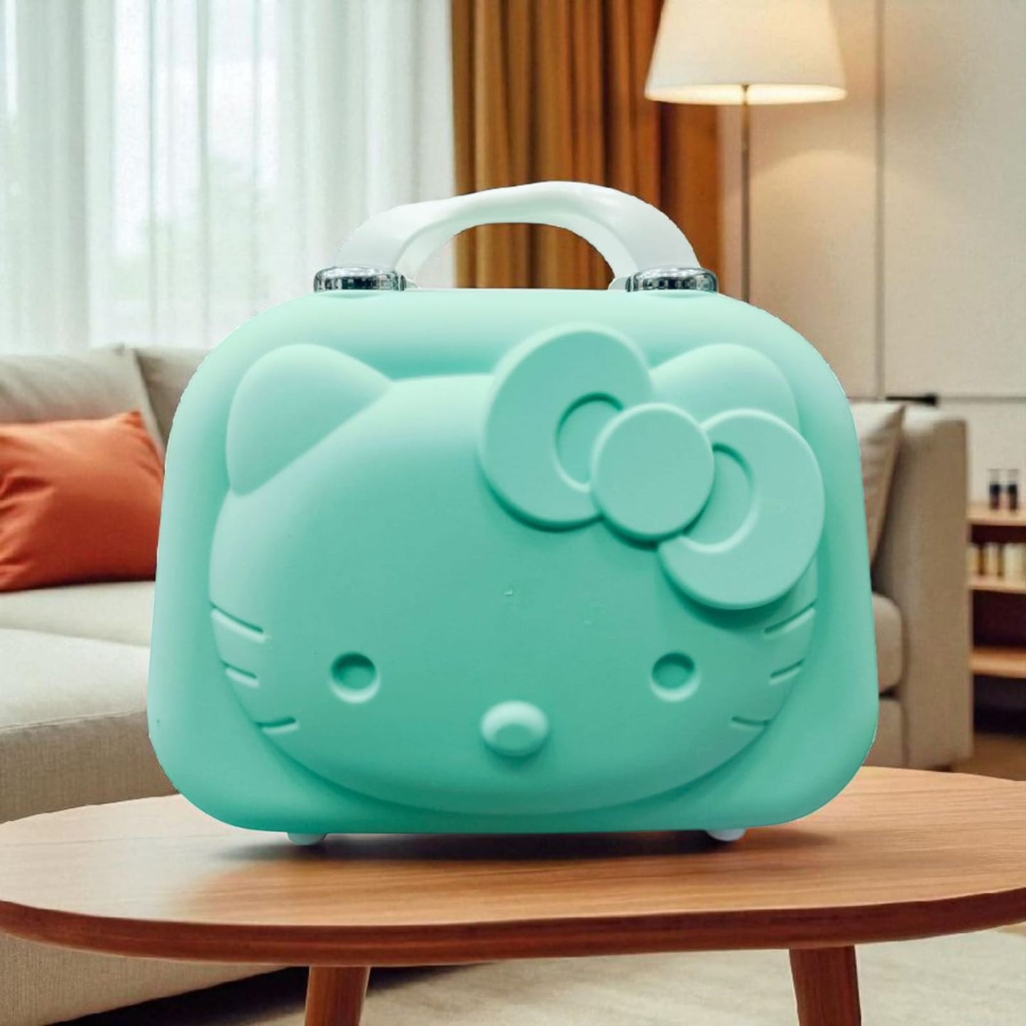 Mint Green Kitty Mini Suitcase - Image 1